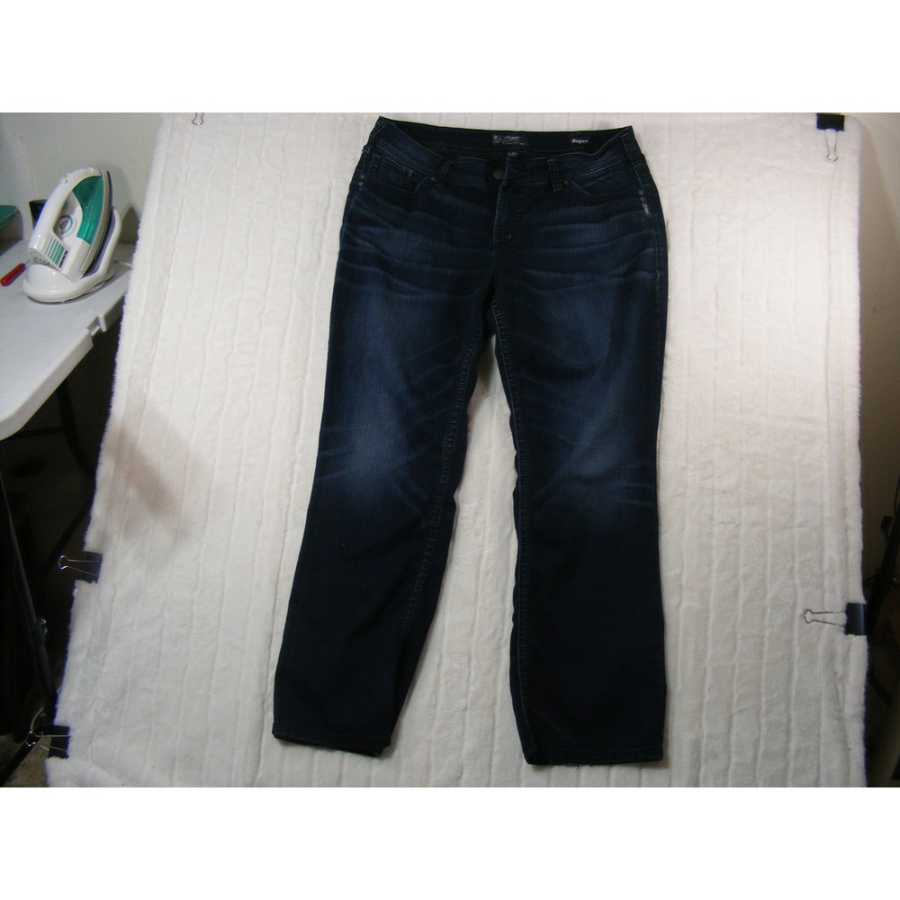 Silver Jeans Suki Slim Bootcut Women 16/31 Dark Wash Excellent Super Stretch